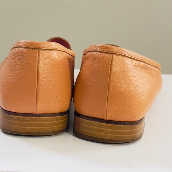 Vintage Escada Leather Penny Loafers Size 9/40 Peachy Tan Made In Italy - Picture 5 of 9